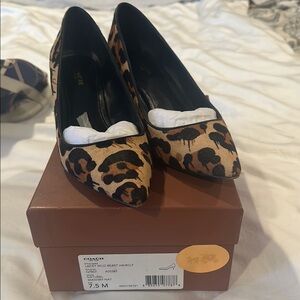 Coach Brown and Black Heels with Sophisticated Design